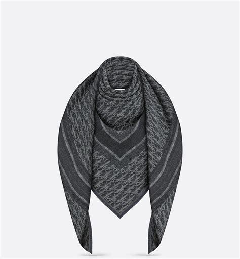 dior oblique blue shawl